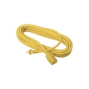 Extensión eléctrica de uso rudo 6 metros, (127vca/ 10a máximo) clavija 2 patas con 3 salidas color amarilla.