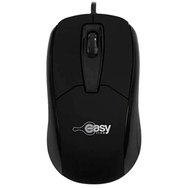 Mouse Óptico Easy Line 1200dpi USB Negro