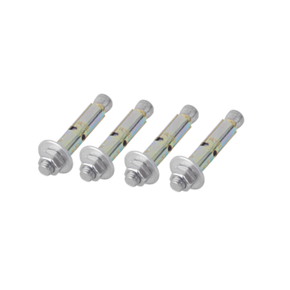 Kit de 4 piezas de taquete tipo barrenancla con tornillo de 3/8" x 3" con taquete de 1/2".