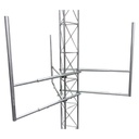 Brazo tipo "f" para tramos stz-30, galvanizado por electrólisis.