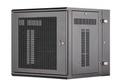 Gabinete panzone de montaje en pared, de 19in, puerta ventilada, 12 ur, 635mm de profundidad, color negro