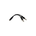 Cable 3,5mm StarTech 3,5mm Hembra - 2x 3,5mm Macho 13cm