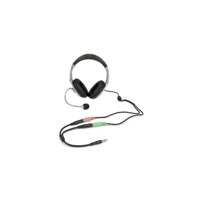 StarTech.com Microphone and Headphone Splitter – 3.5mm – Headset Adapter Cable for Headsets with Separate Headphone / Mic Plugs (MUYHSMFF)
