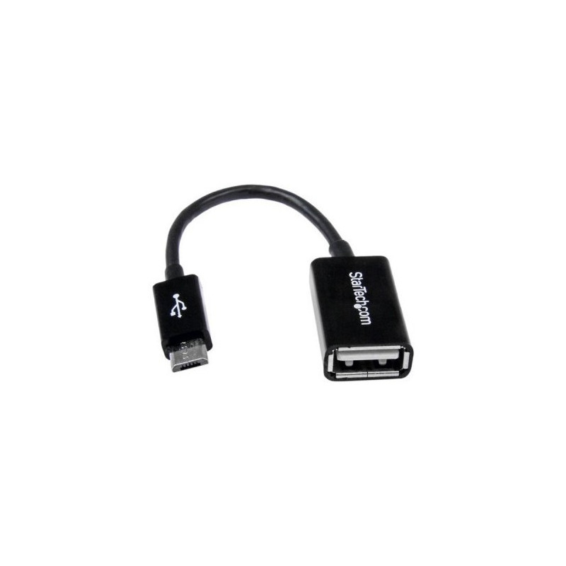 Cable Adaptador StarTech Micro USB Macho - USB A Hembra 12cm