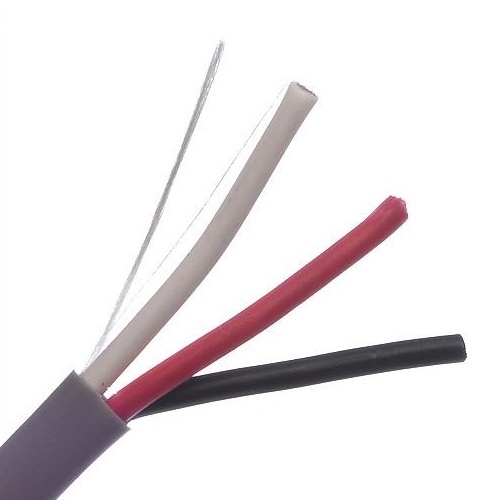 Cable para seguridad y sonido belden 5301ue 008u1000 forro pvc gris cmr riser 3c/18awg 3 conductores calibre 18awg 100% cobre mu