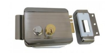 Cerradura electromecánica axceze ax-lockr  orientación derecha instalación  sobre poner  apertura interna por botón fabricada en