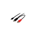 Cable en Y para Discos Duros Externos StarTech 2x USB A Macho - 1x mini USB B Macho 90cm