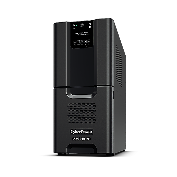 No break ups tipo torre pr3000lcd cyberpower 3000va/2700watts/display lcd/ 10 contactos con respaldo de bateria y supresion de p