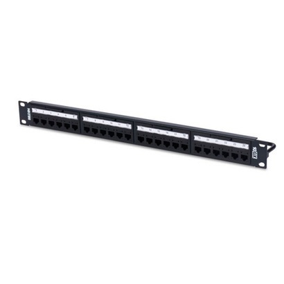 Patch panel revconnect belden rvappf1u24bk cat6a 24 puertos rj-45  (precargado) color negro 1 unidad de rack herramienta compati