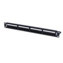Patch panel revconnect belden rvappf1u24bk cat6a 24 puertos rj-45  (precargado) color negro 1 unidad de rack herramienta compati