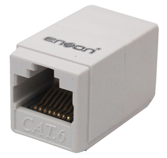 Cople rj45 enson epro-cop6 hembra-hembra cat6 ideal para unir de dos segmentos de cable utp ya terminados