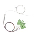 Splitter (divisor óptico) tipo plc, de 1x8, conectores sc/apc de salida