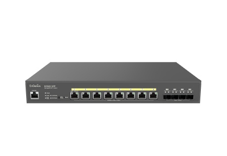 Switch poe ++ administrable en nube capa 2  de 8 puertos poe  de 2.5 gbps, hasta 240 w, 4 puertos de sfp 