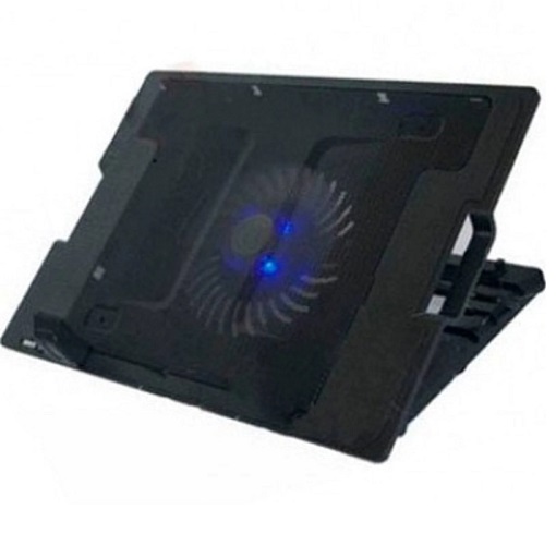 Base Enfriadora Ajustable + Hub BRobotix USB Con 1 Ventilador De 1400RPM Para Laptop