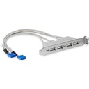 Bracket usb a hembra 4 puertos adaptador     .