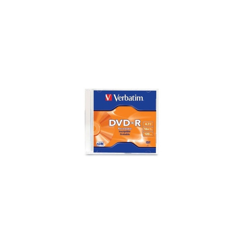 Disco Vírgen para Verbatim DVD DVD-R 16x 1 Disco