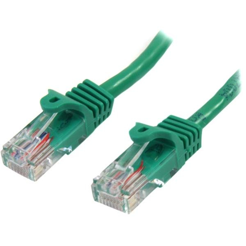 Cable de red 0.5m verde cat5e ethernet sin enganche