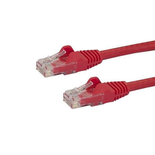 Cable 2m rojo de red gigabit cat6 ethernet rj45 snagless