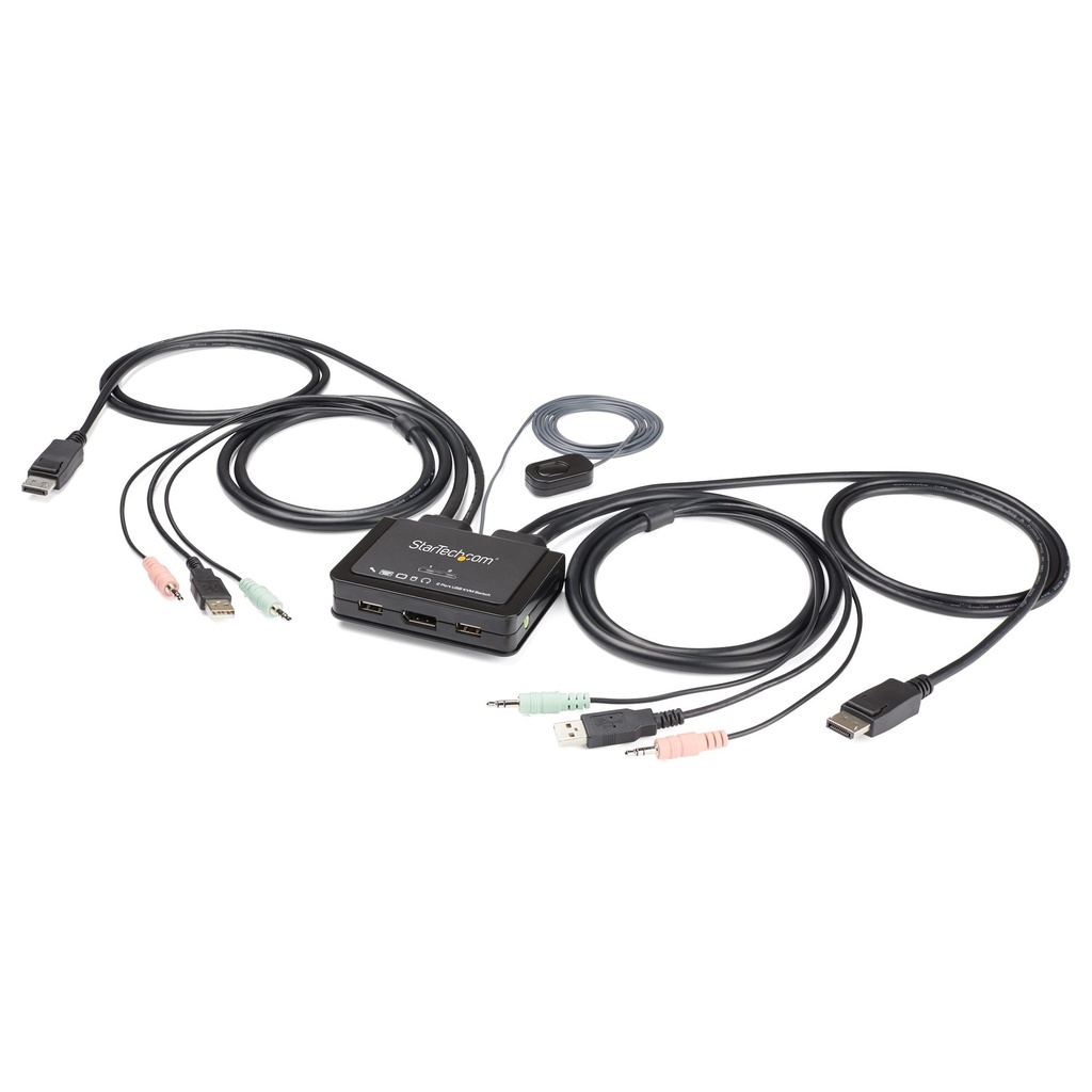 StarTech.com Switch KVM SV211DPUA4K, 2 Puertos DisplayPort/USB