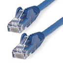 Cable ethernet cat 6 de 1m lszh patch utp sin enganches azul