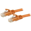 Cable 1m naranja red gigabit cat6 ethernet rj45 snagless