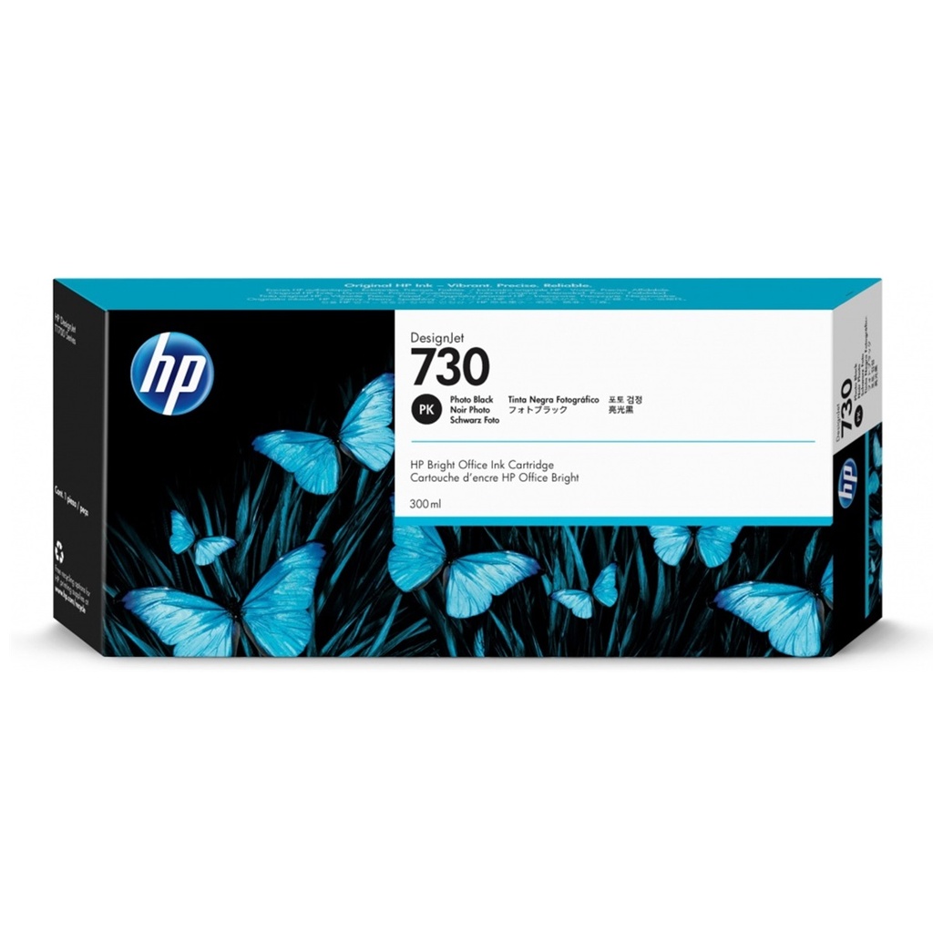 Cartucho De Tinta HP 730 Color Negro Fotográfico Original 300ml