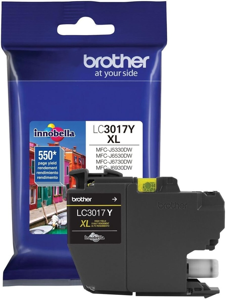 Cartucho brother lc3017y amarillo 550 paginas p/mfcj5330dw/mfcj6930dw