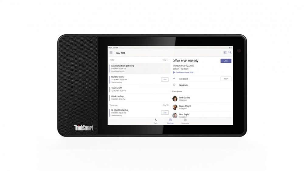 Lenovo Asistente ThinkSmart Con Micrófono, HD, Negro
