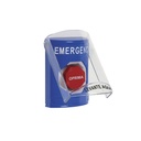 Botón de Emergencia STI en Español con Tapa Protectora de Policarbonato Súper Resistente con Llave y Sirena