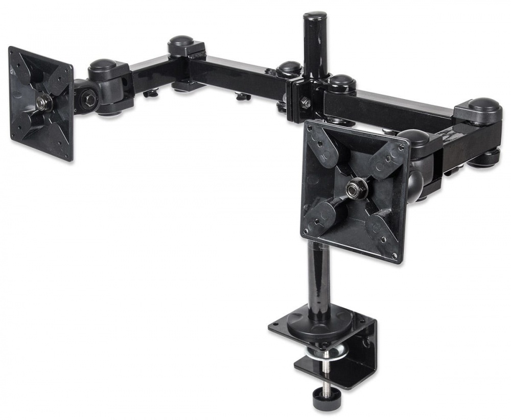 Soporte Para Monitor Manhattan De Escritorio Movimiento Articulado 2 Pantallas 13"-24" Máximo 6 kg Cada Uno
