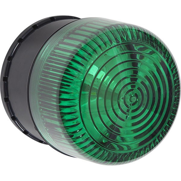 Alarma de una zona para uso en exterior, notificación audible y visible, color verde