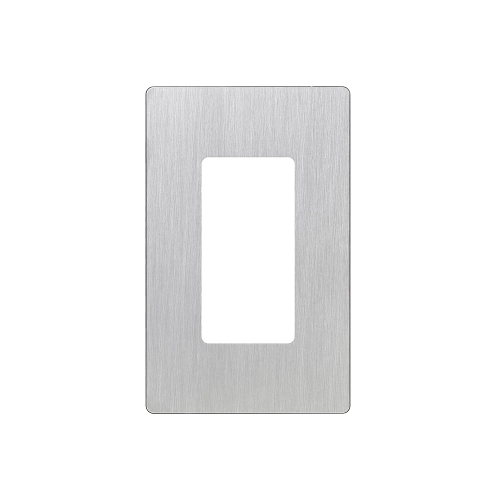 Placa de Pared 1 Espacio Tipo Metálico para Atenuador Dimmer Apagador o Control Remoto Inalámbrico LUTRON