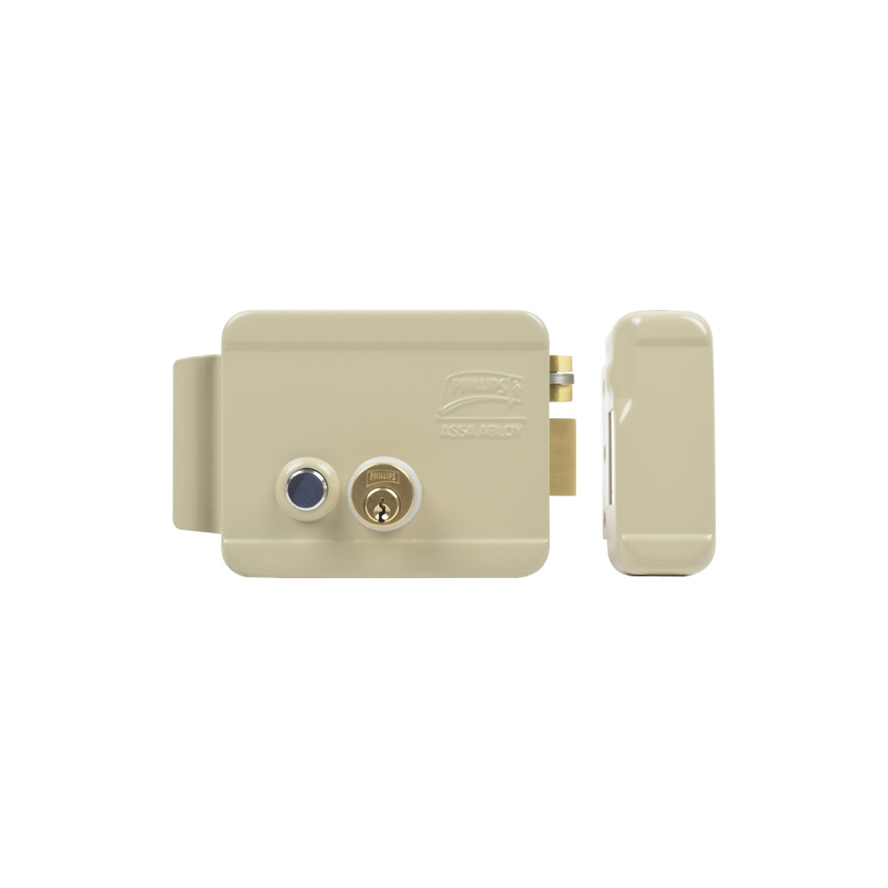 Cerradura eléctrica / incluye llave /con botón integrado / izquierda / exterior