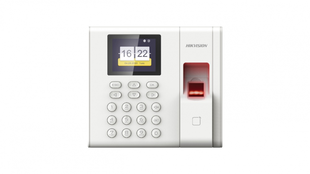 Checador de huella con batería de respaldo  / reportes por usb / 1,000 usuarios / lector de tarjetas em / uso con ivms-4200.