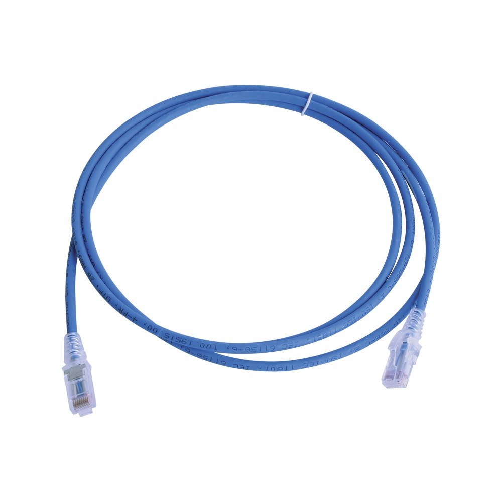 Patch cord mc6 modular cat6 utp, cm/ls0h, 7ft, color azul, versión bulk (sin empaque individual)