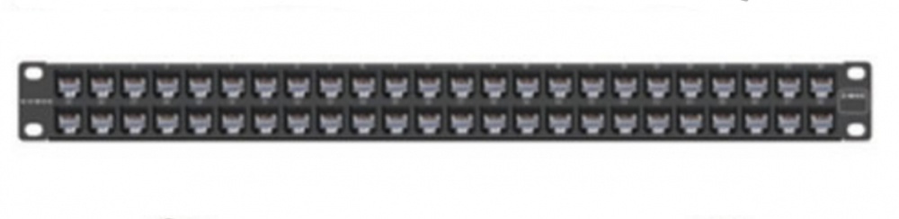Patch panel z-max categoría 6a, blindado, de 48 puertos, plano, 1ur