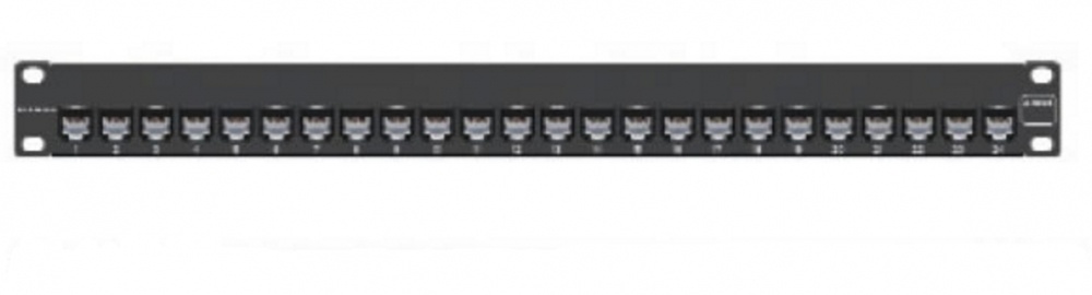 Patch panel z-max, categoria 6a, blindado, de 24 puertos, plano, 1ur