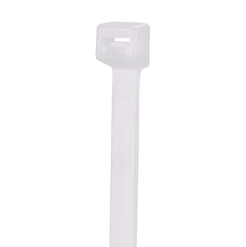 Cincho de nylon 6.6 stronghold™, de 300mm de largo, color natural, plenum, paquete de 100pz