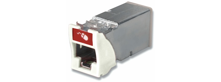 Jack z-max cat6a, utp, montaje híbrido en placa de pared (plano y angulado), color blanco, versión bulk (sin empaque individual)