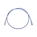 Patch cord mc6 modular cat6 utp, cm/ls0h, 3ft, color azul, diámetro reducido (28awg)