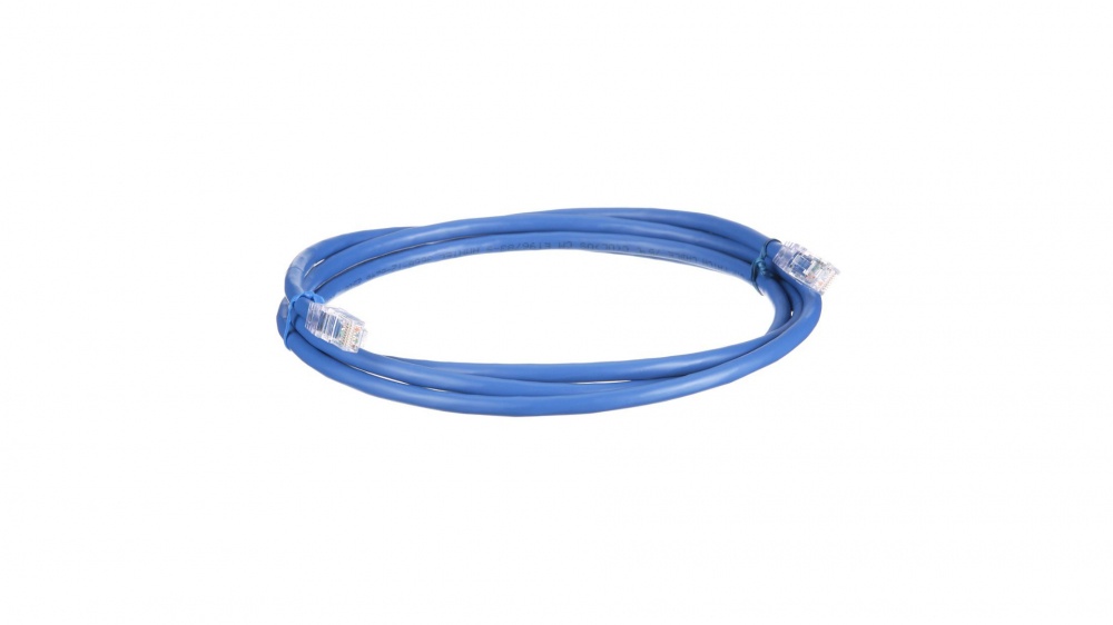 Cable de parcheo utp, cat6a, 24 awg, cm, color azul, 3ft