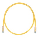 Cable de parcheo tx6, utp cat6, 24 awg, cm/lszh, color amarillo, 1ft