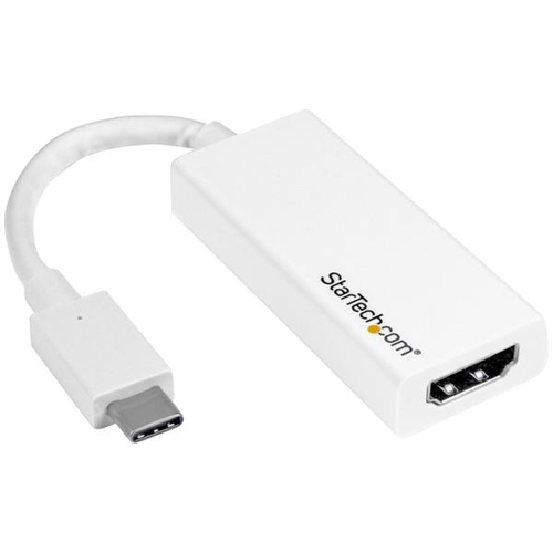 Adaptador video usb-c a hdmi convertidor usb 3.1 type-c blanc.