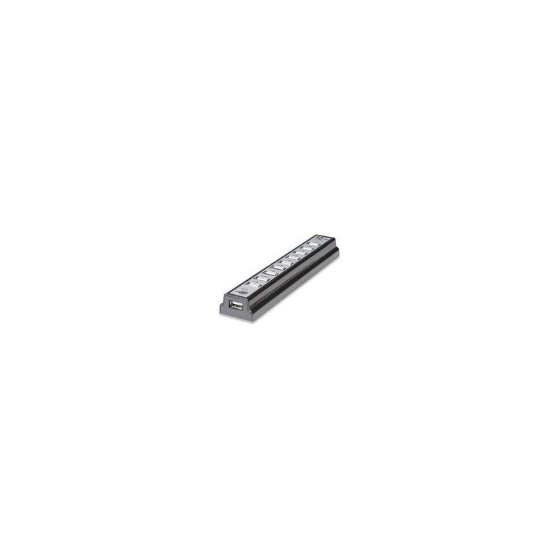 Concentrador hub manhattan usb 10ptos c/fuente 161572