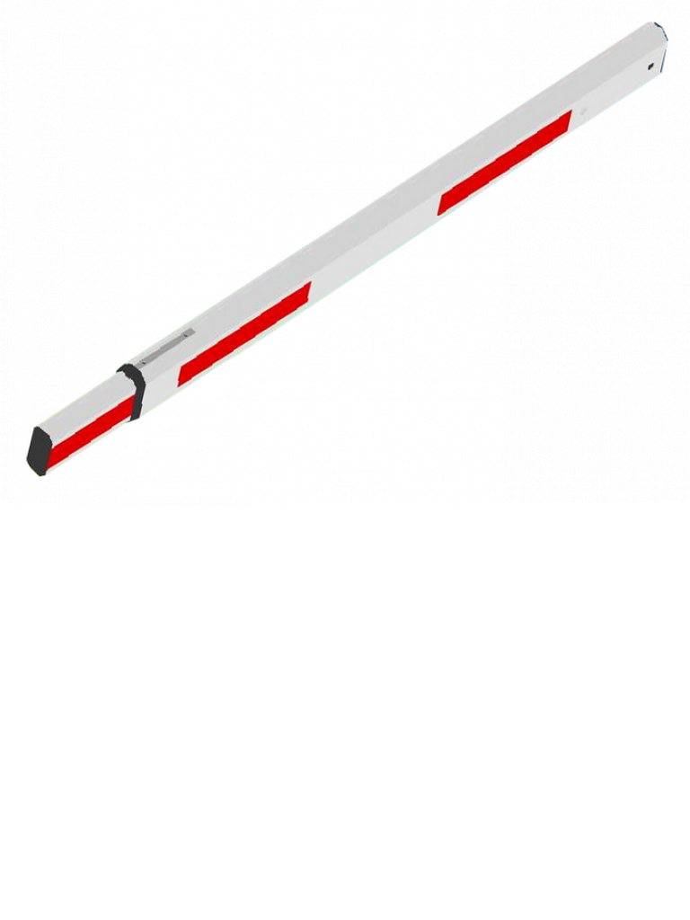 Wejoin wjtbm6 - brazo telescópico octagonal de 4.5m a 6m / franjas reflejantes / compatible con barreras wejoin compatible con m