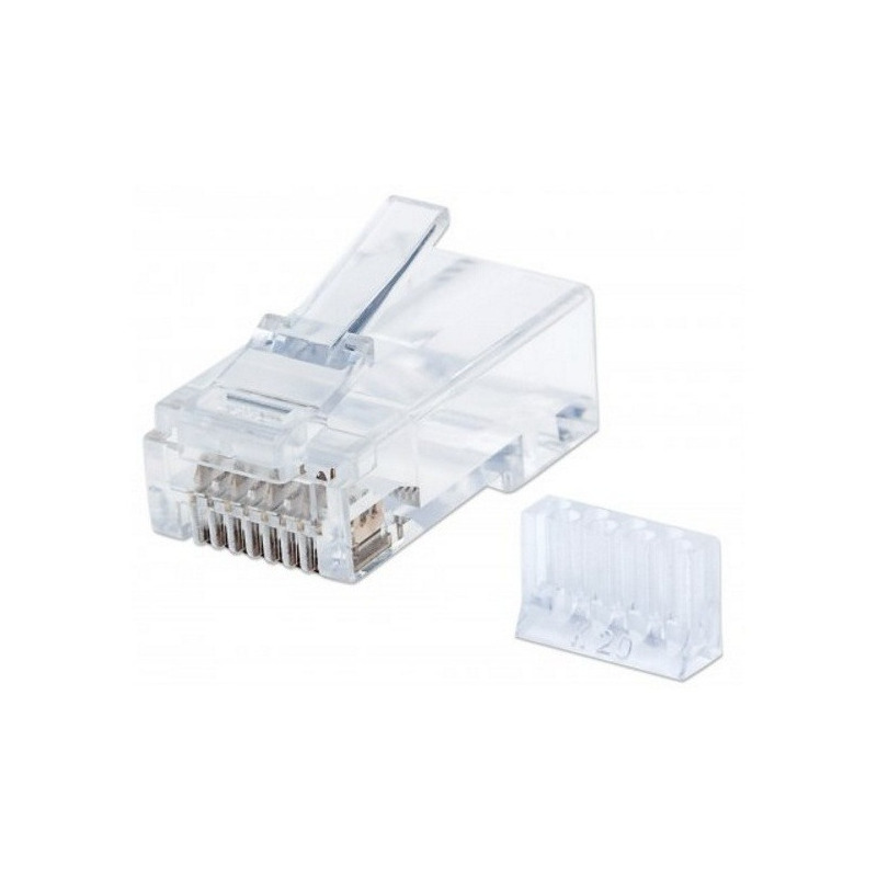 Plug modular rj45 intellinet utp cat6 multifilar bote con 90 piezas contacto oro 50 micras linea pro