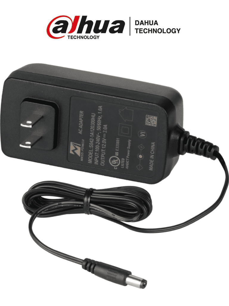 Adaptador de Corriente Dahua S042-1A120300HU Entrada 90-264V Salida 12V