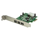 Adaptador tarjeta pci express firewire 800/400 3 puertos 1394a.