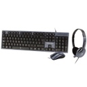 Teclado Mouse y Audífonos 3.5mm Perfect Choice Azul
