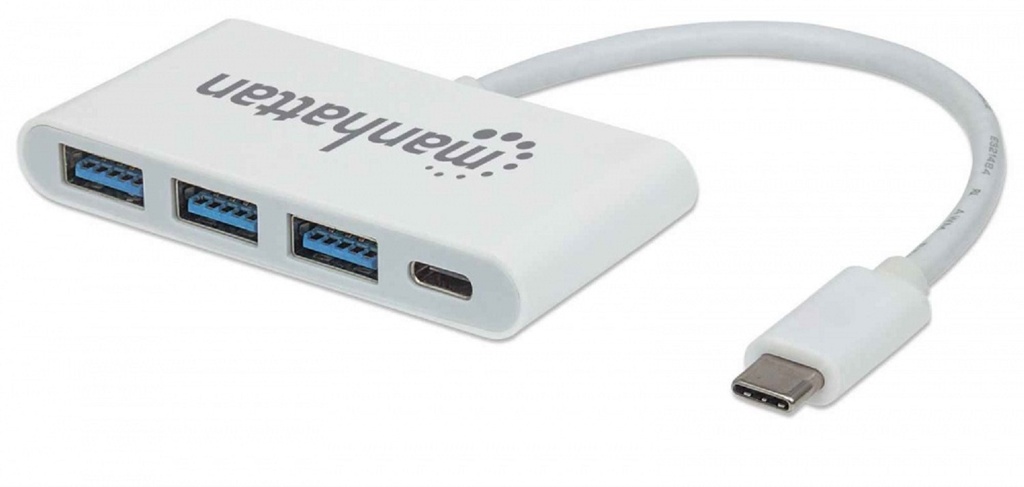 Hub Manhattan USB C 3.1 3x USB A Hembra 1x USB C Hmebra 5000 Mbit/s